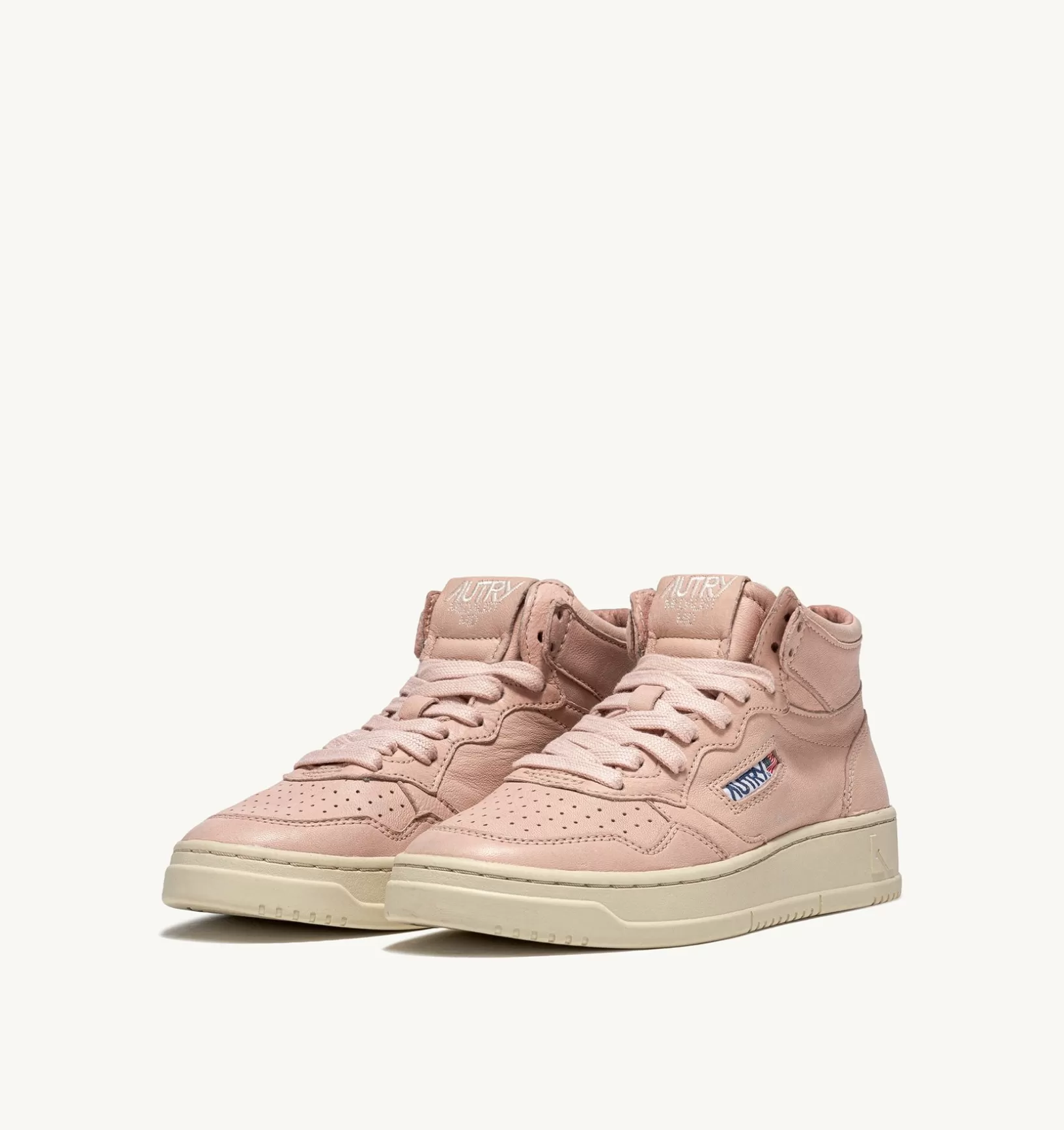 AUTRY Sneakers Medalist Mid In Morbida Pelle Peach Di Capra^Donna Medalist