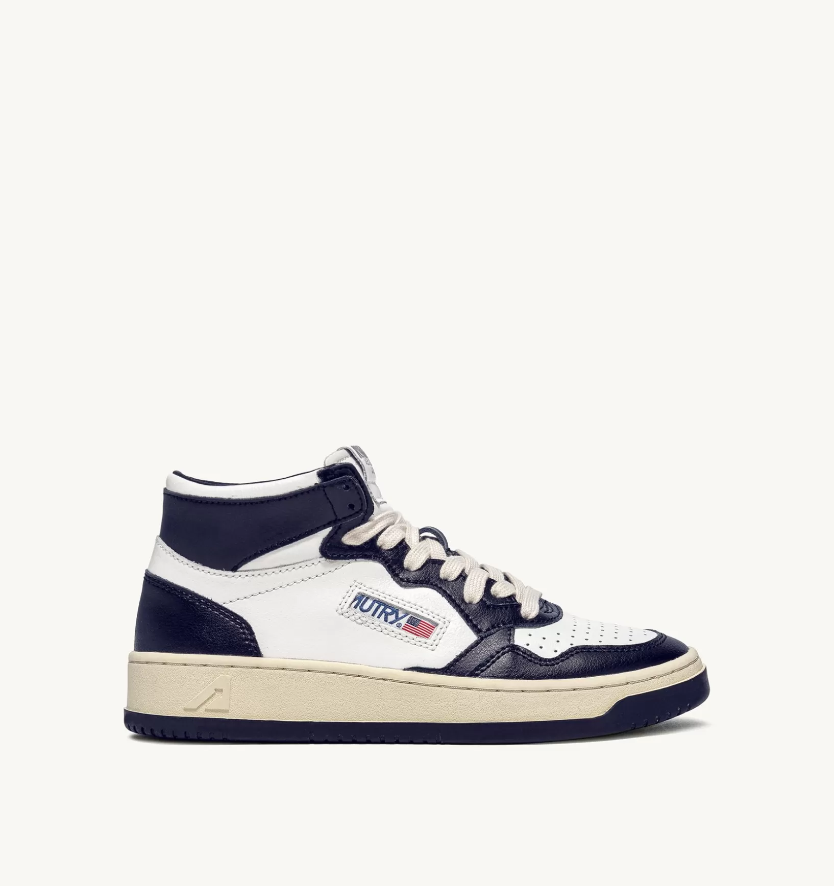 AUTRY Sneakers Medalist Mid In Pelle Bianca E Blu^Uomo Medalist