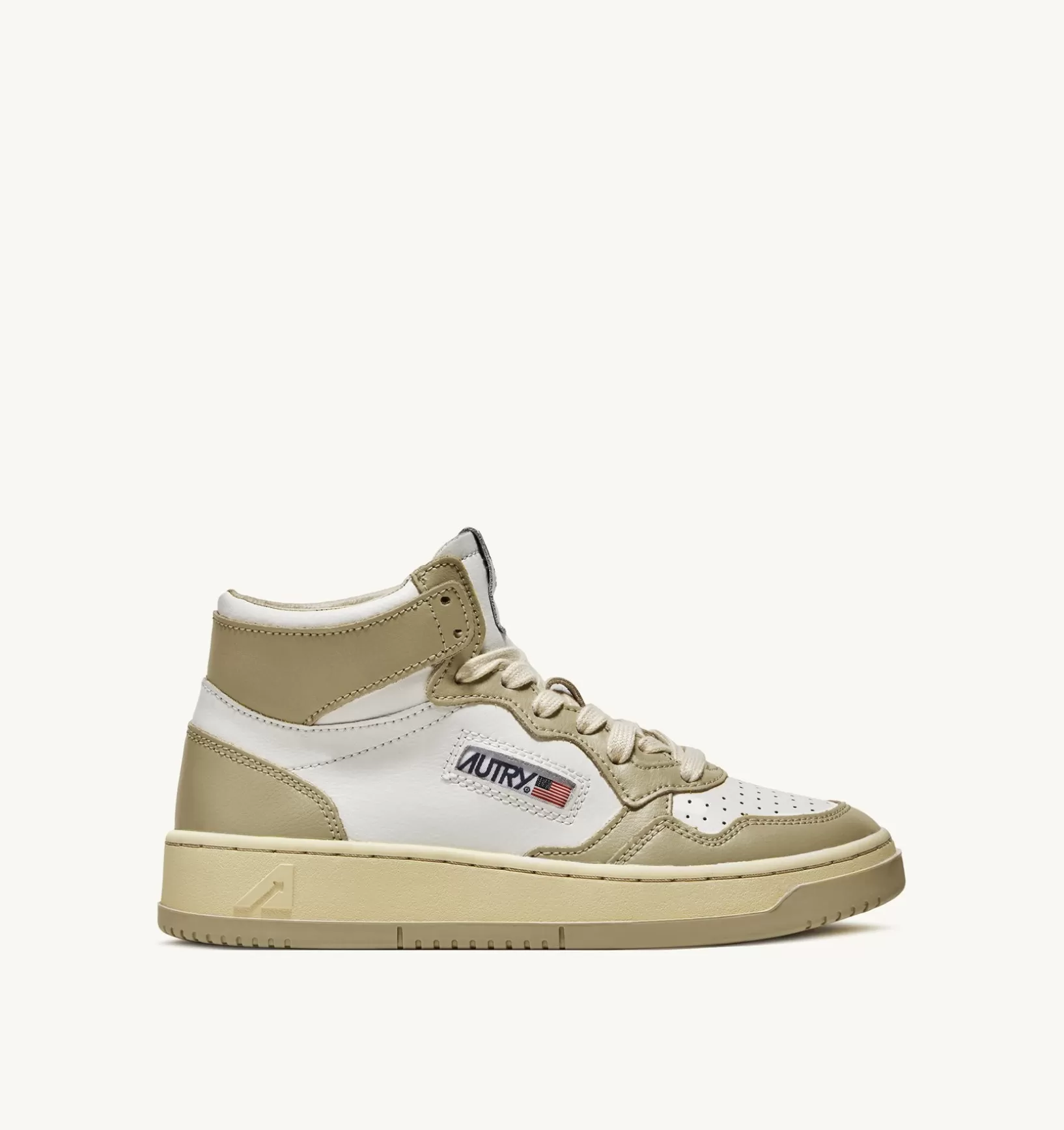 AUTRY Sneakers Medalist Mid In Pelle Bicolore Bianco E Mud^Uomo Medalist