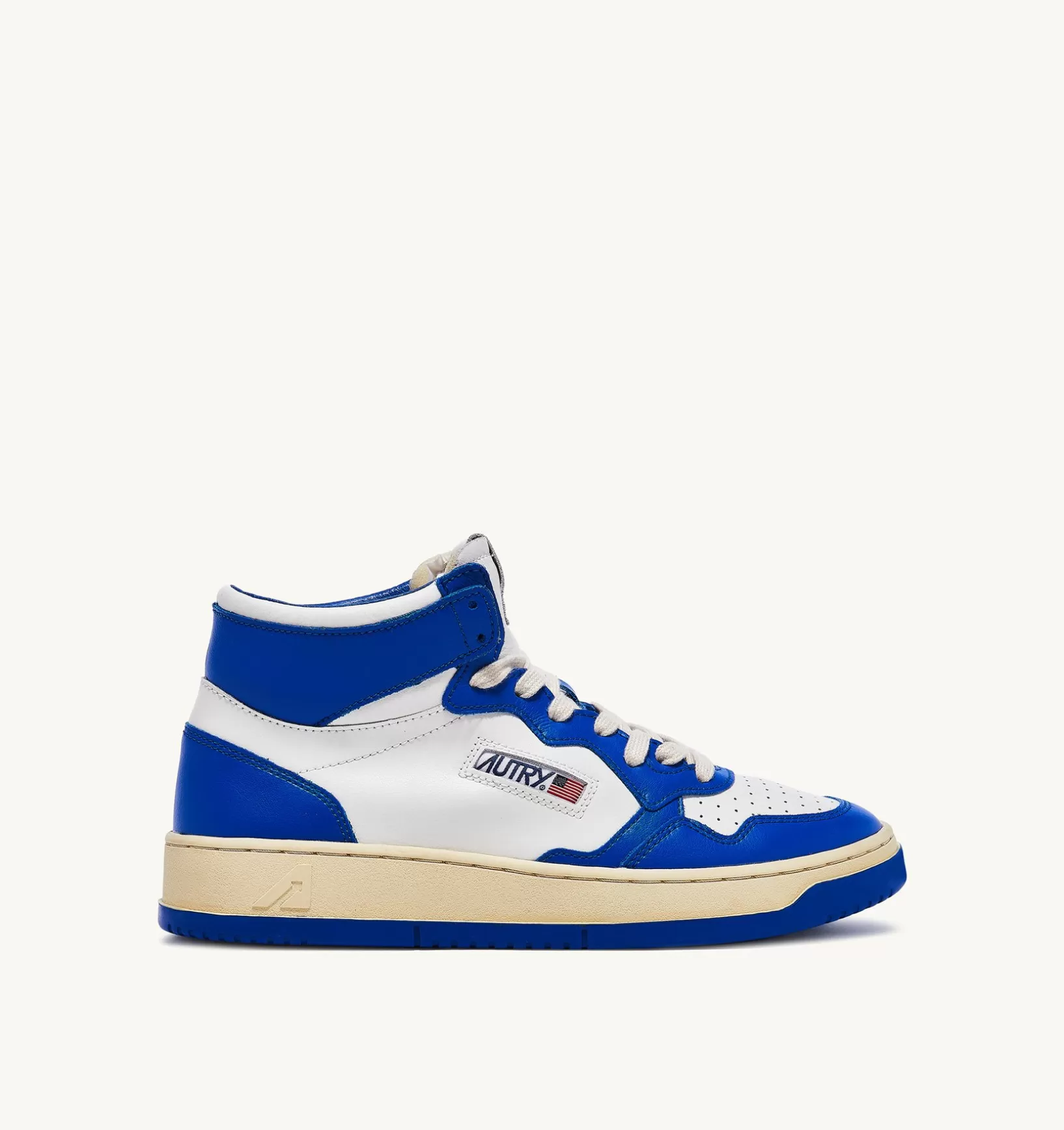AUTRY Sneakers Medalist Mid In Pelle Bicolore Bianco Prince Blue^Uomo Medalist