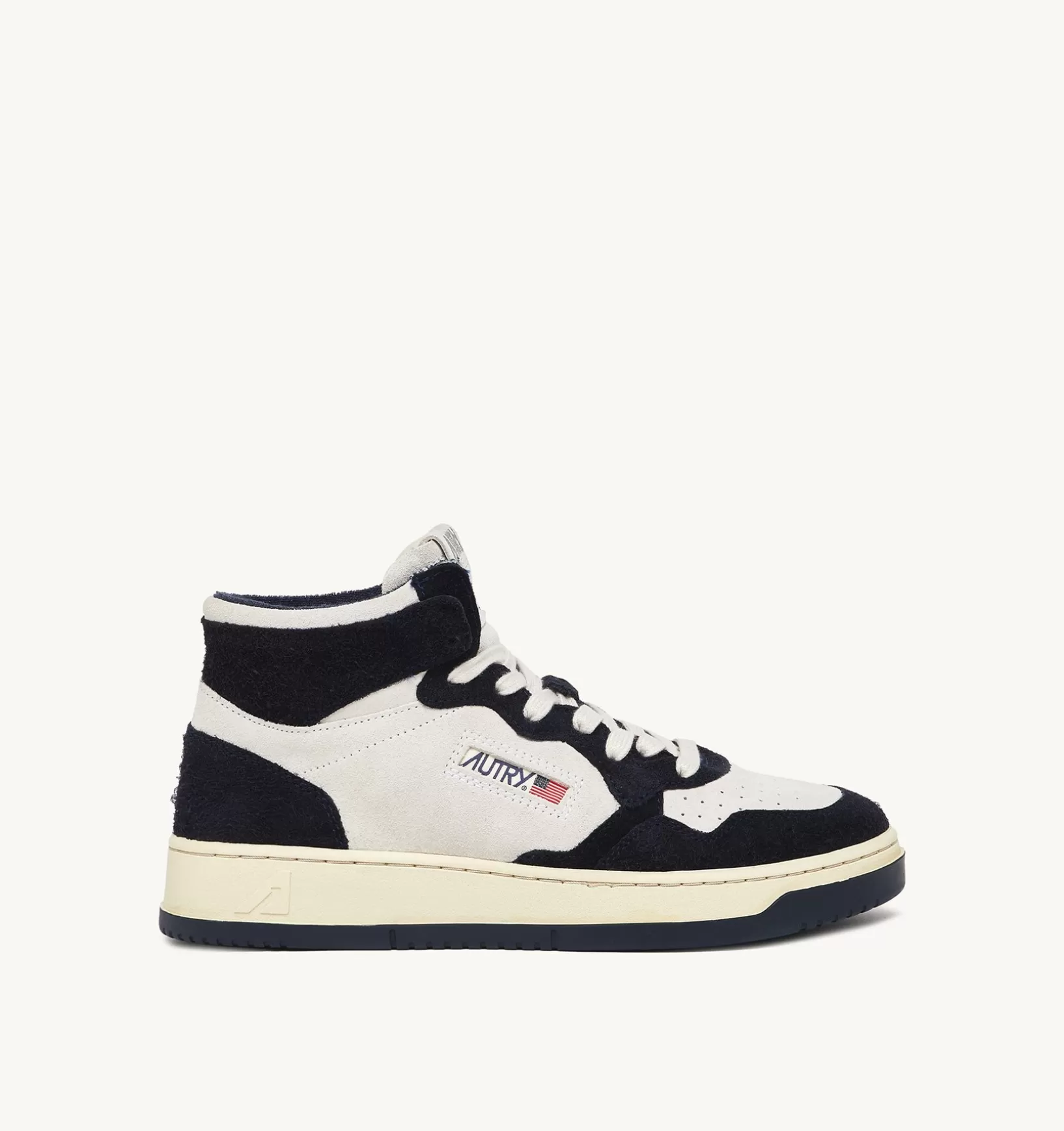 AUTRY Sneakers Medalist Mid In Suede Beige E Blu^Uomo Medalist