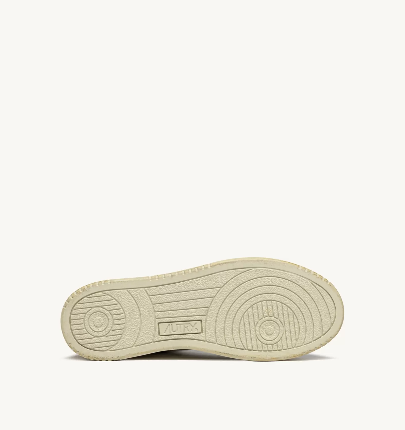 AUTRY Sneakers Medalist Mid Super Vintage In Pelle Yellowing Bianco E Blu^Uomo Super Vintage