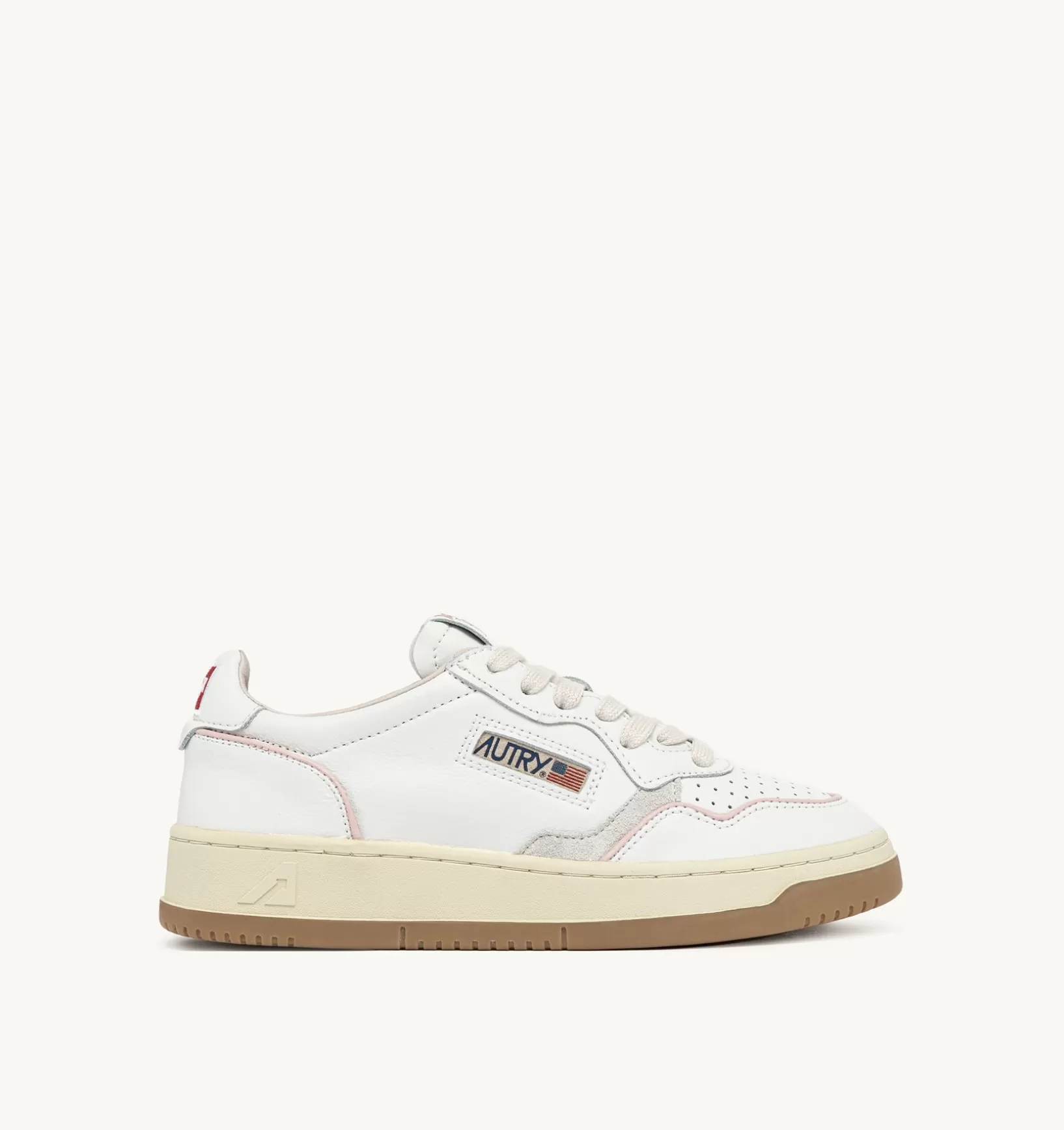 AUTRY Sneakers Open Low In Pelle E Cordoncino Rosa^Donna Open