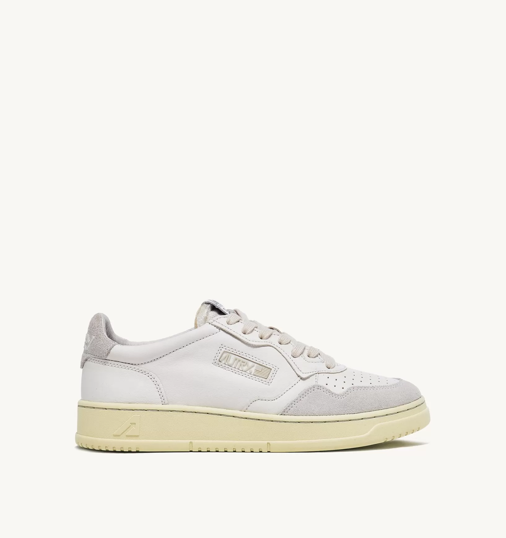 AUTRY Sneakers Open Low In Pelle E Suede Colore Bianco^Donna Open