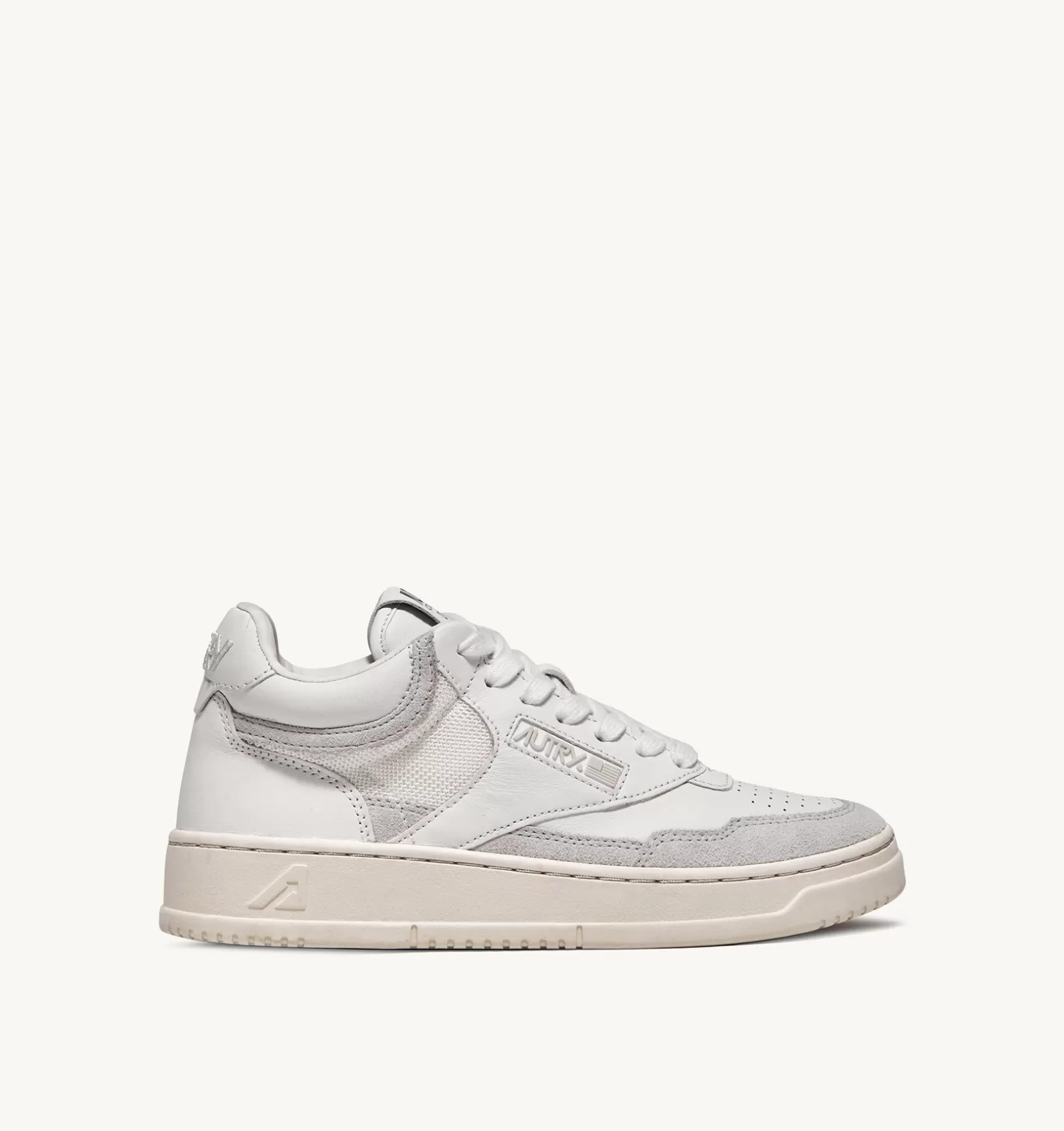 AUTRY Sneakers Open Mid In Pelle E Suede Colore Bianco^Uomo Open