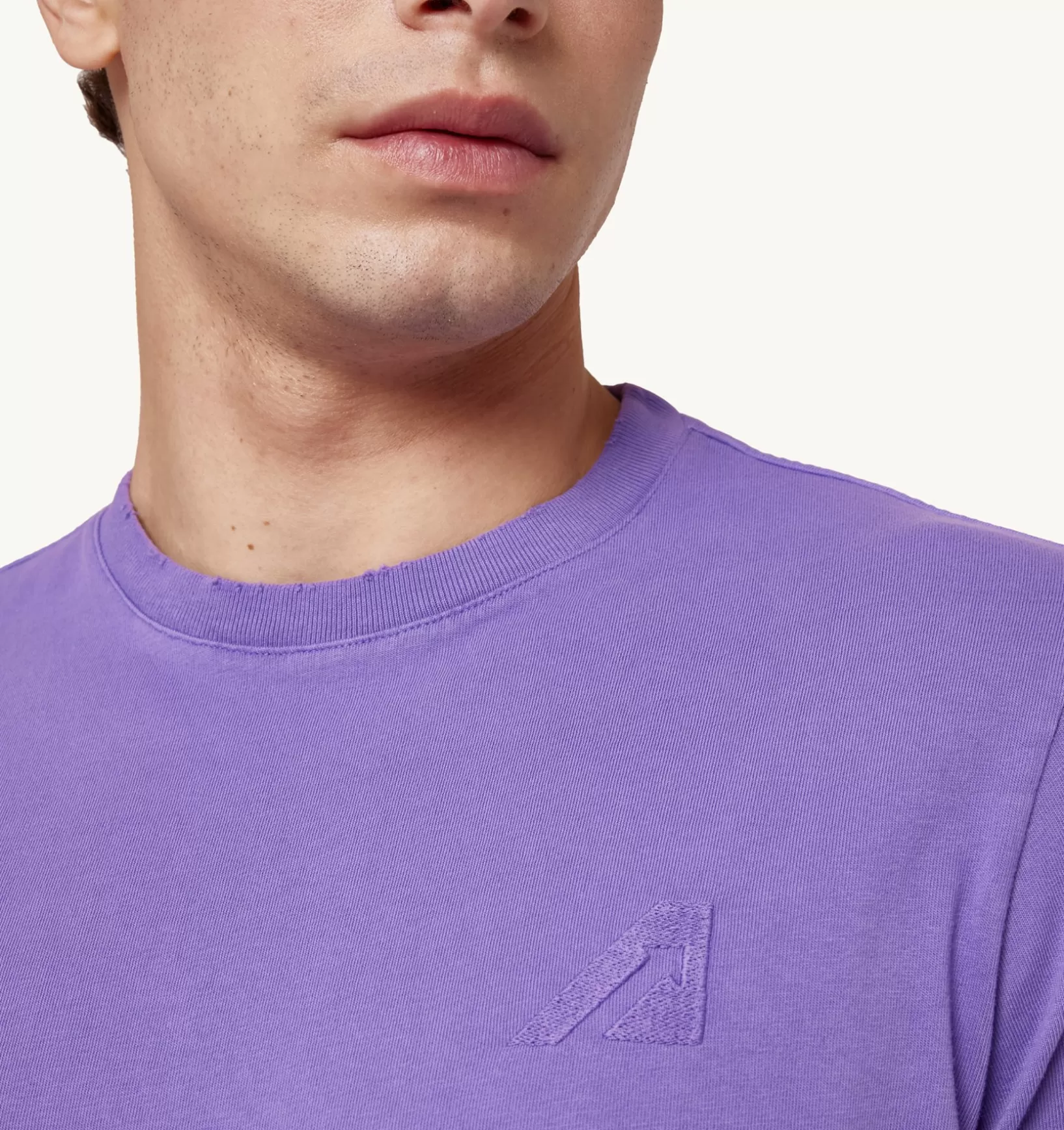 AUTRY T-Shirt Girocollo Supervintage Viola^Uomo Top